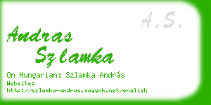 andras szlamka business card